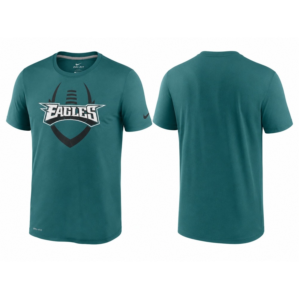 Nike Philadelphia Eagles Dri-FIT Shirt XXL Teal Green Graphic Tee 605905-339
